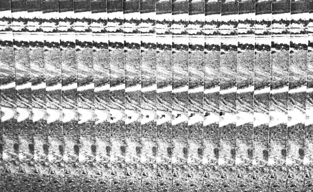 Black and white photo-colllage.